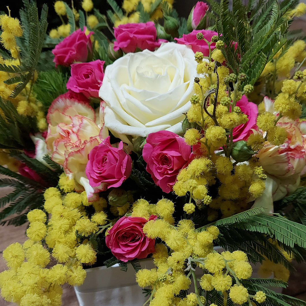 Flower Box - Fiori Colorati e Mimosa